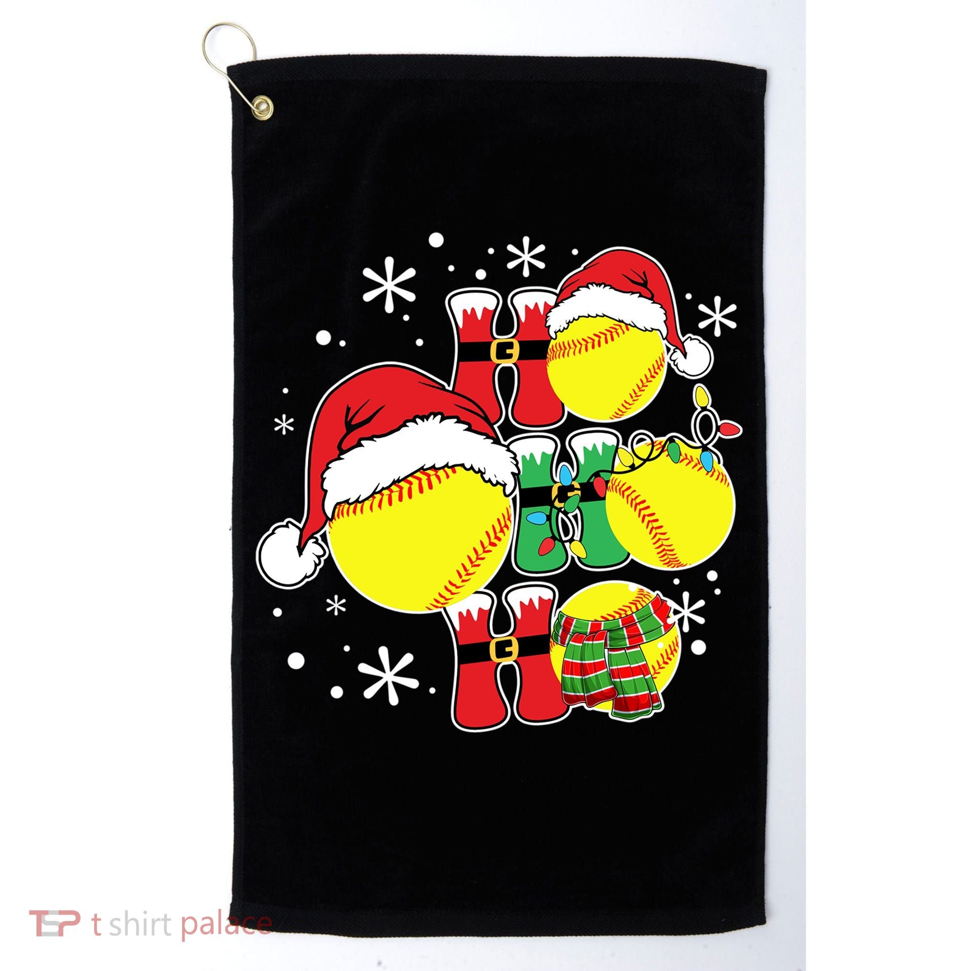 Christmas Ho Ho Ho Santa Softball Pajama Great Gift Golf Towel