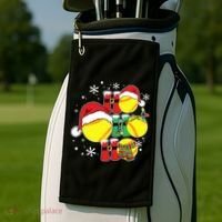 Christmas Ho Ho Ho Santa Softball Pajama Great Gift Golf Towel thumb 2
