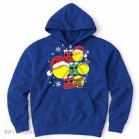 Christmas Ho Ho Ho Santa Softball Pajama Great Gift Hoodie thumb 0