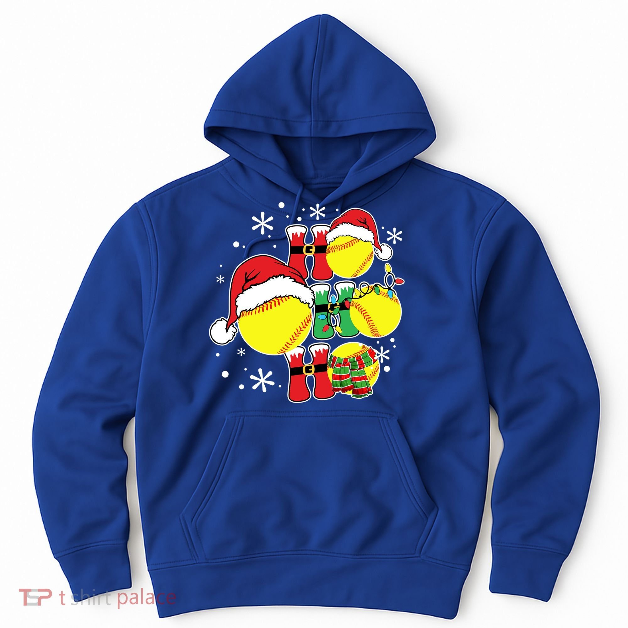 Christmas Ho Ho Ho Santa Softball Pajama Great Gift Hoodie