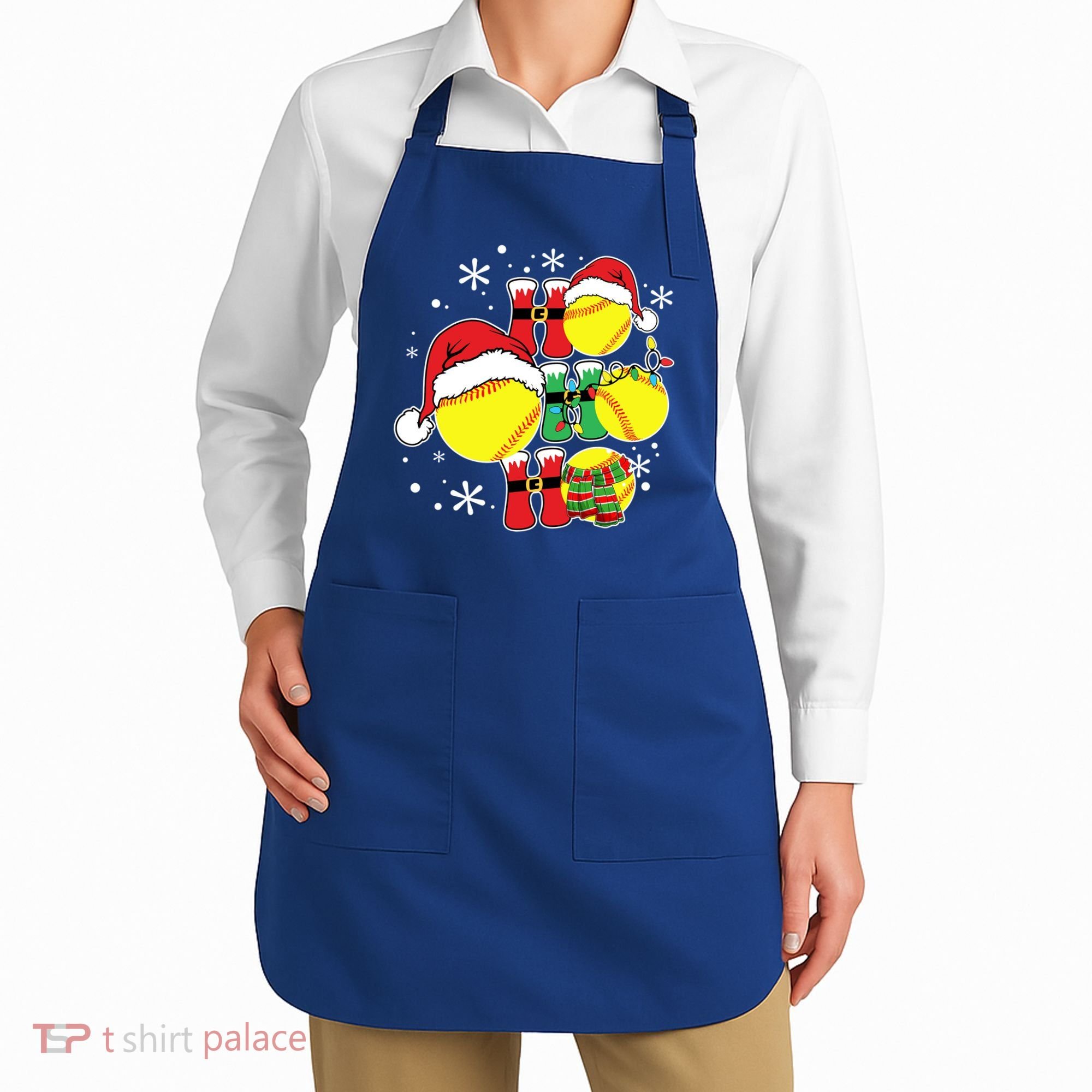 Christmas Ho Ho Ho Santa Softball Pajama Great Gift Apron