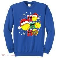 Christmas Ho Ho Ho Santa Softball Pajama Great Gift Sweatshirt thumb 0