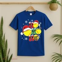 Christmas Ho Ho Ho Santa Softball Pajama Great Gift T-Shirt thumb 2
