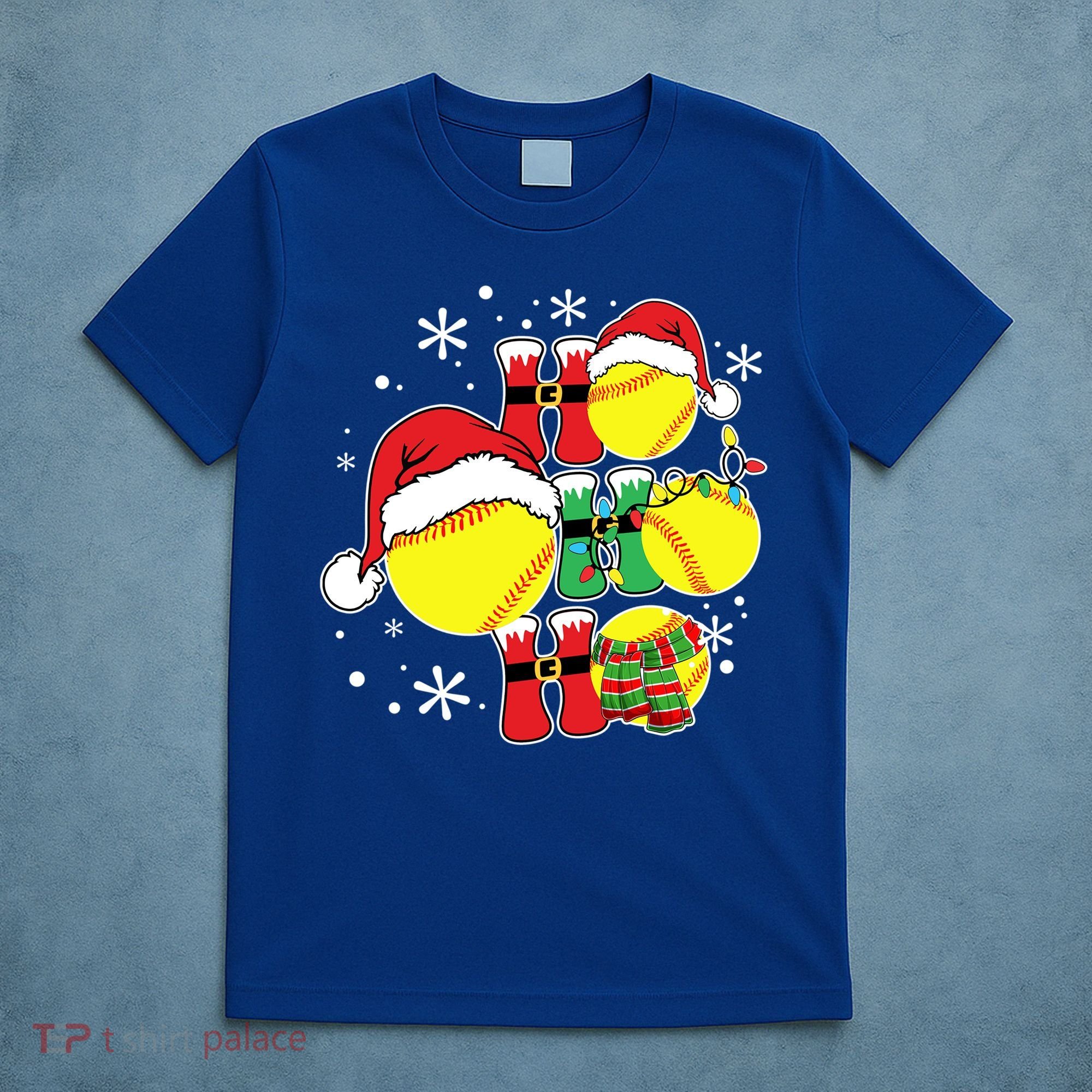 Christmas Ho Ho Ho Santa Softball Pajama Great Gift T-Shirt
