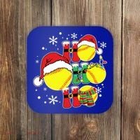 Christmas Ho Ho Ho Santa Softball Pajama Great Gift Coaster thumb 0