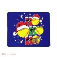 Christmas Ho Ho Ho Santa Softball Pajama Great Gift Mousepad thumb 0