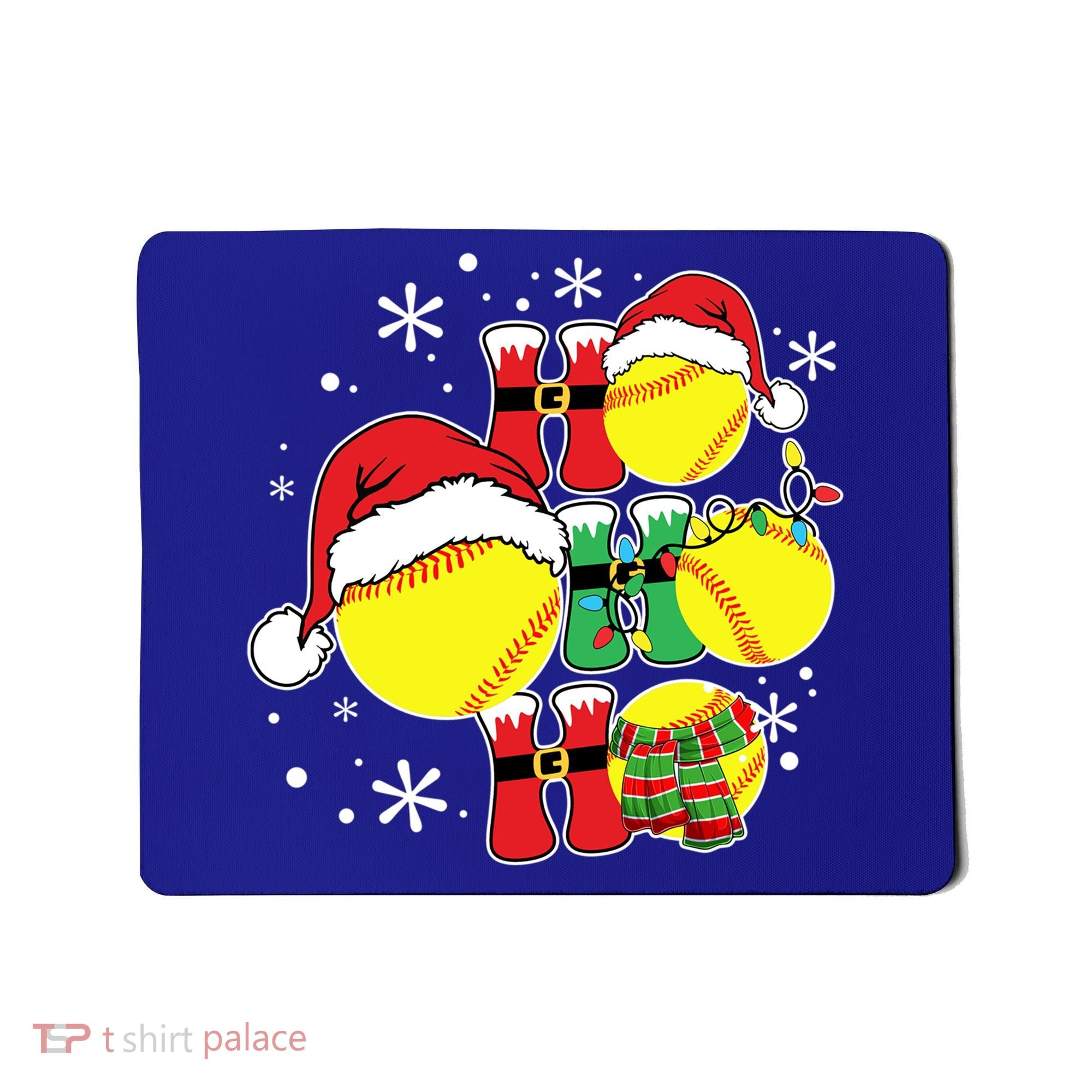 Christmas Ho Ho Ho Santa Softball Pajama Great Gift Mousepad