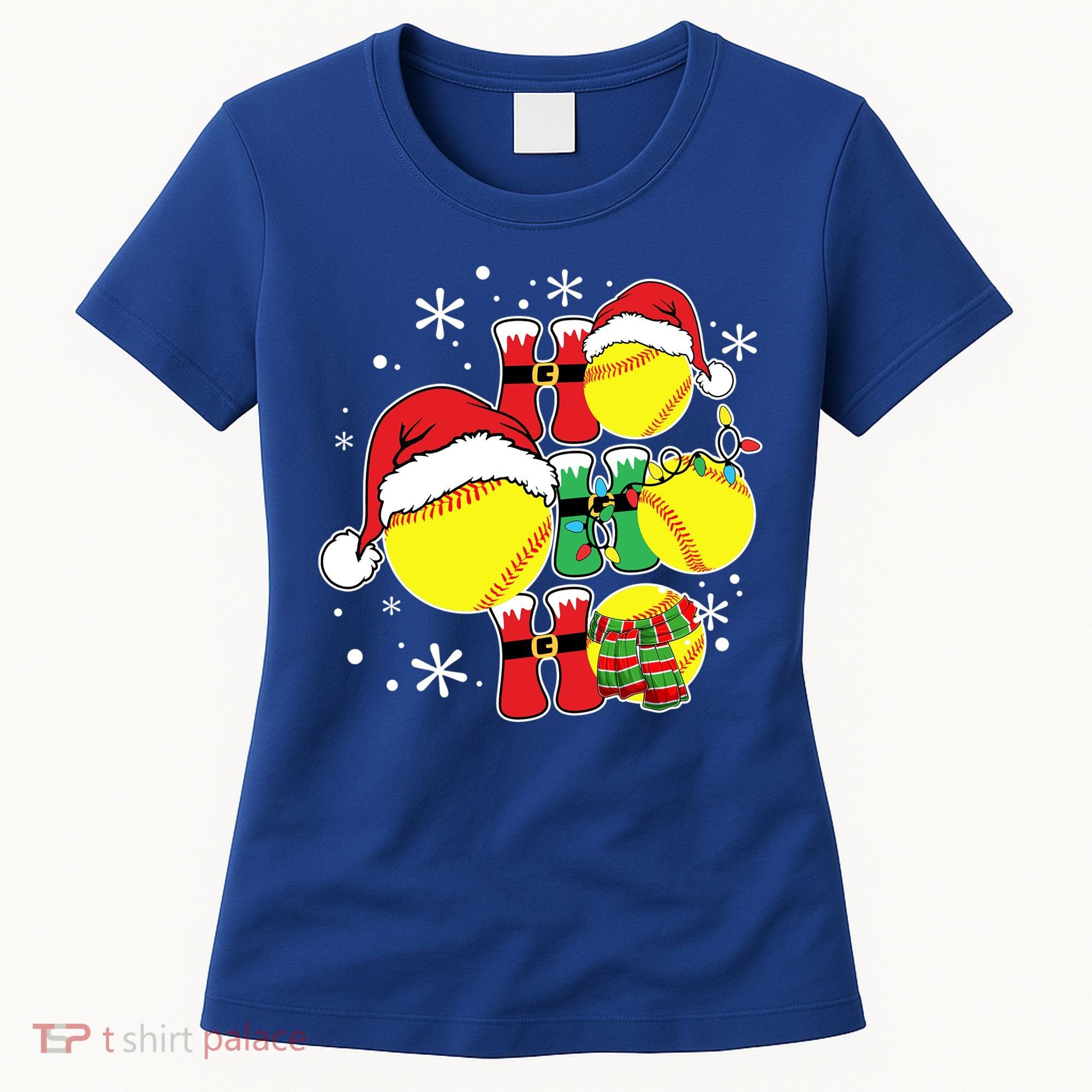 Christmas Ho Ho Ho Santa Softball Pajama Great Gift Women's T-Shirt
