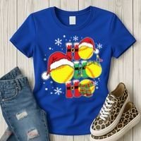 Christmas Ho Ho Ho Santa Softball Pajama Great Gift Women's T-Shirt thumb 3
