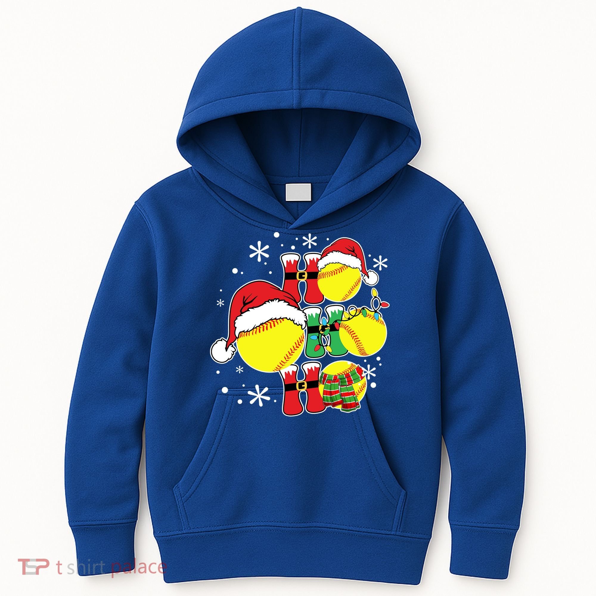 Christmas Ho Ho Ho Santa Softball Pajama Great Gift Kids Hoodie