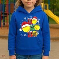 Christmas Ho Ho Ho Santa Softball Pajama Great Gift Kids Hoodie thumb 3