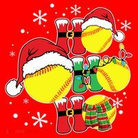 Christmas Ho Ho Ho Santa Softball Pajama Great Gift Santa Hat thumb 1