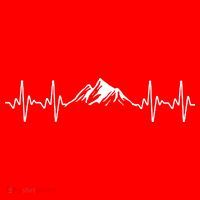 Cool Hiking Hiker Heartbeat Mountain Hike Hiking Gift Santa Hat thumb 1
