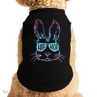 Cool Hip Hop Happy Easter Bunny Face With Sunglasses Doggie Tank thumb 0