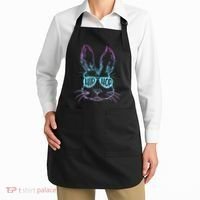 Cool Hip Hop Happy Easter Bunny Face With Sunglasses Apron thumb 2
