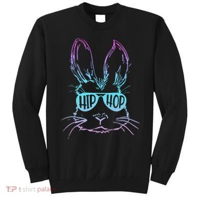 Cool Hip Hop Happy Easter Bunny Face With Sunglasses Sweatshirt