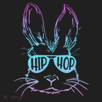 Cool Hip Hop Happy Easter Bunny Face With Sunglasses Beanie thumb 2