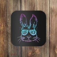 Cool Hip Hop Happy Easter Bunny Face With Sunglasses Coaster thumb 0