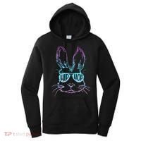 Cool Hip Hop Happy Easter Bunny Face With Sunglasses Women's Hoodie thumb 0
