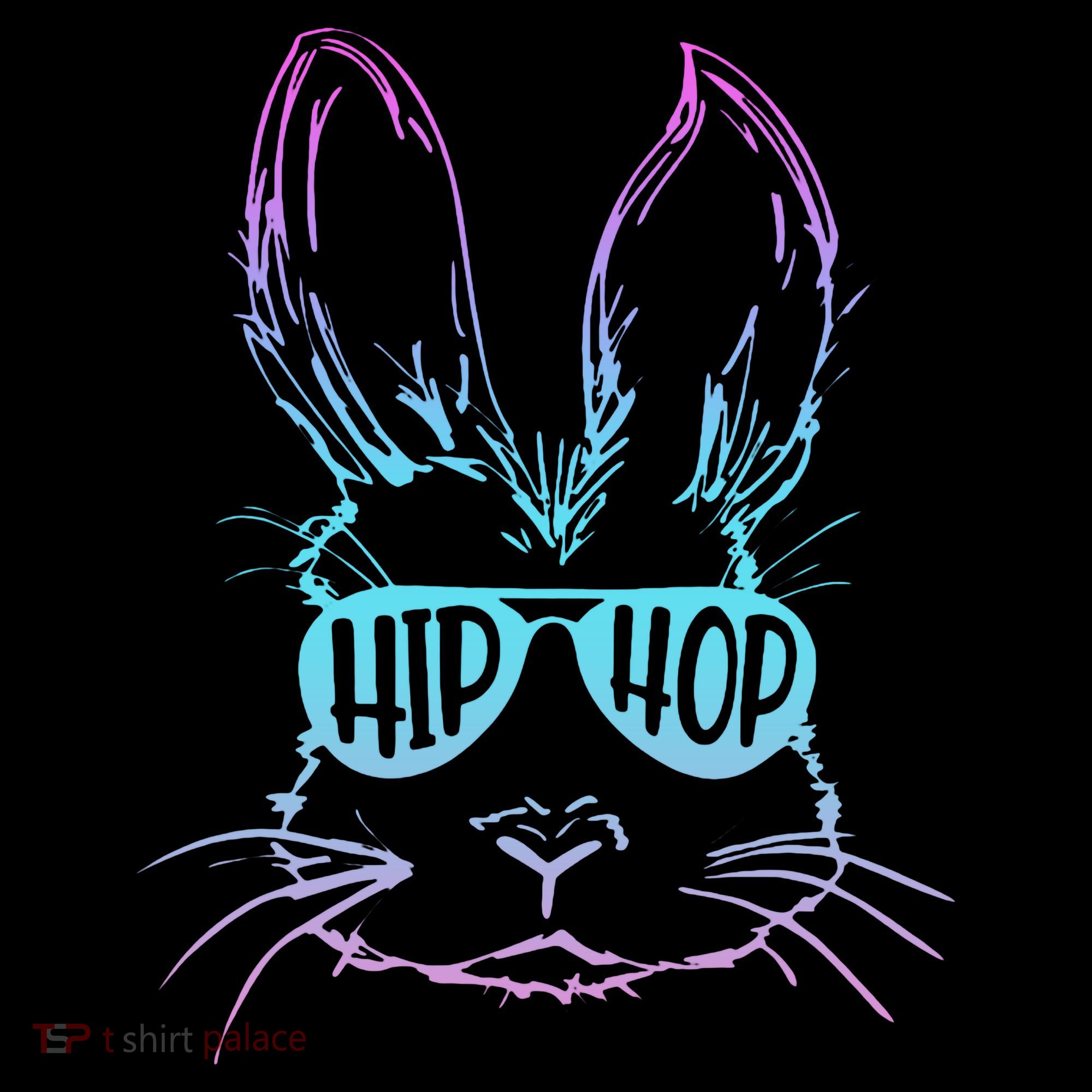 Cool Hip Hop Happy Easter Bunny Face With Sunglasses Women's Hoodie