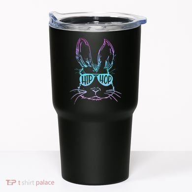 Cool Hip Hop Happy Easter Bunny Face With Sunglasses Tumbler