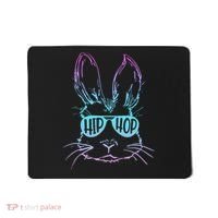 Cool Hip Hop Happy Easter Bunny Face With Sunglasses Mousepad thumb 0