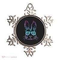 Cool Hip Hop Happy Easter Bunny Face With Sunglasses Ornament thumb 0