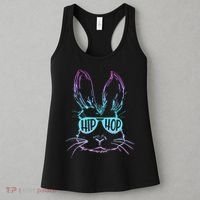 Cool Hip Hop Happy Easter Bunny Face With Sunglasses Women's Tank Top thumb 3