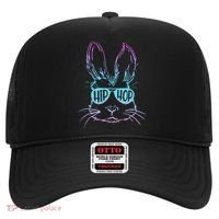 Cool Hip Hop Happy Easter Bunny Face With Sunglasses Hat thumb 0
