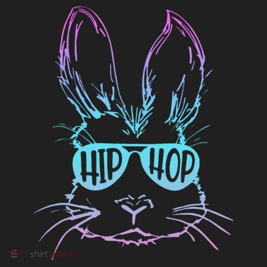 Cool Hip Hop Happy Easter Bunny Face With Sunglasses Hat
