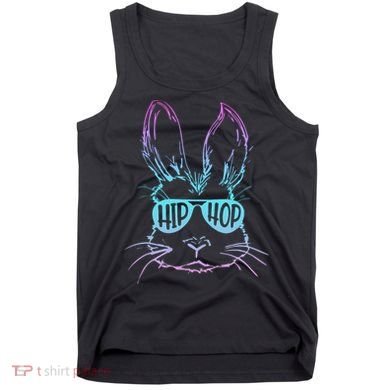 Cool Hip Hop Happy Easter Bunny Face With Sunglasses Tank Top