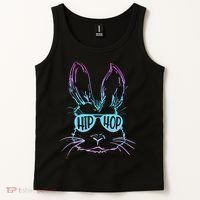 Cool Hip Hop Happy Easter Bunny Face With Sunglasses Tank Top thumb 2