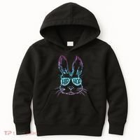 Cool Hip Hop Happy Easter Bunny Face With Sunglasses Kids Hoodie thumb 0