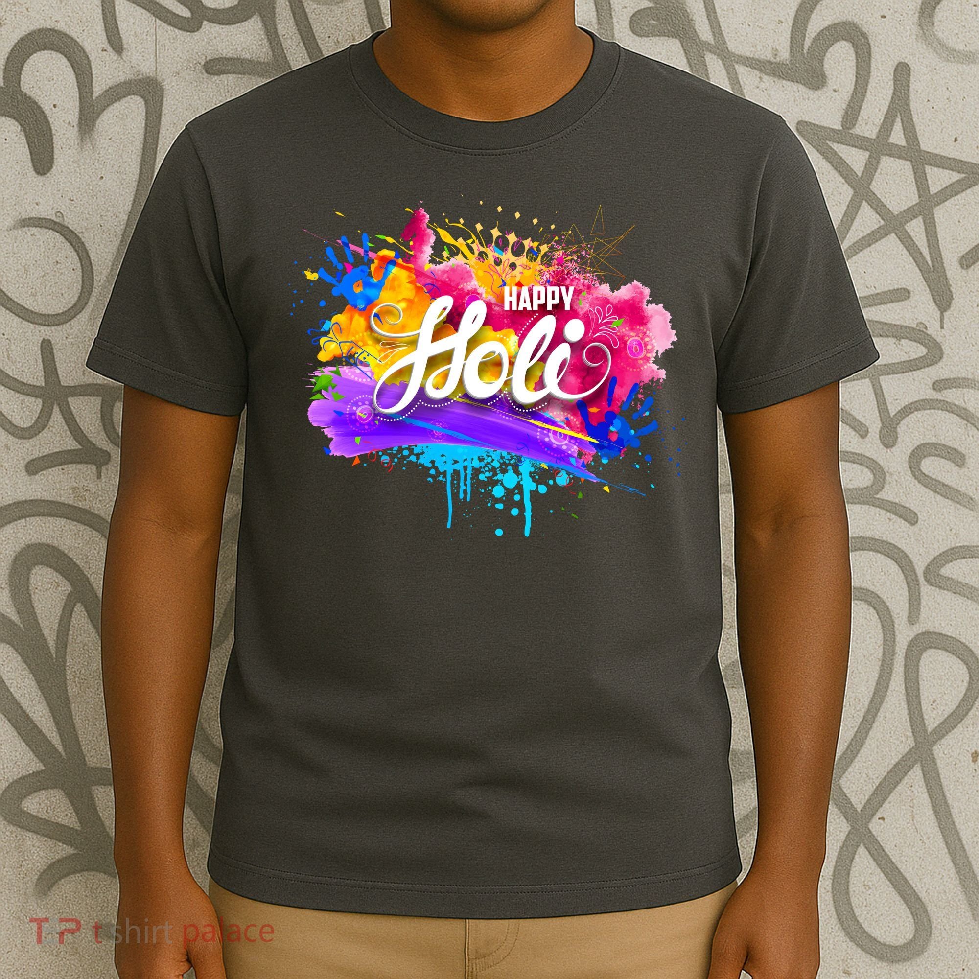Colorful Happy Holi Celebrate South Asian Indian Hindu Festival T-Shirt
