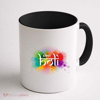 Colorful Happy Holi India Hindu Celebration Coffee Mug back