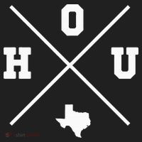 Classic Hou Houston Crossmark State Outline Women's Sweatshirt thumb 2
