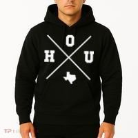 Classic Hou Houston Crossmark State Outline Hoodie thumb 2