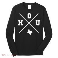 Classic Hou Houston Crossmark State Outline Long Sleeve Shirt thumb 0