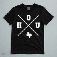 Classic Hou Houston Crossmark State Outline T-Shirt thumb 5