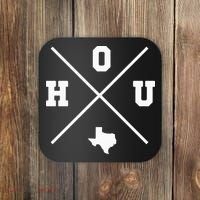 Classic Hou Houston Crossmark State Outline Coaster thumb 0