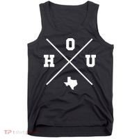 Classic Hou Houston Crossmark State Outline Tank Top thumb 0