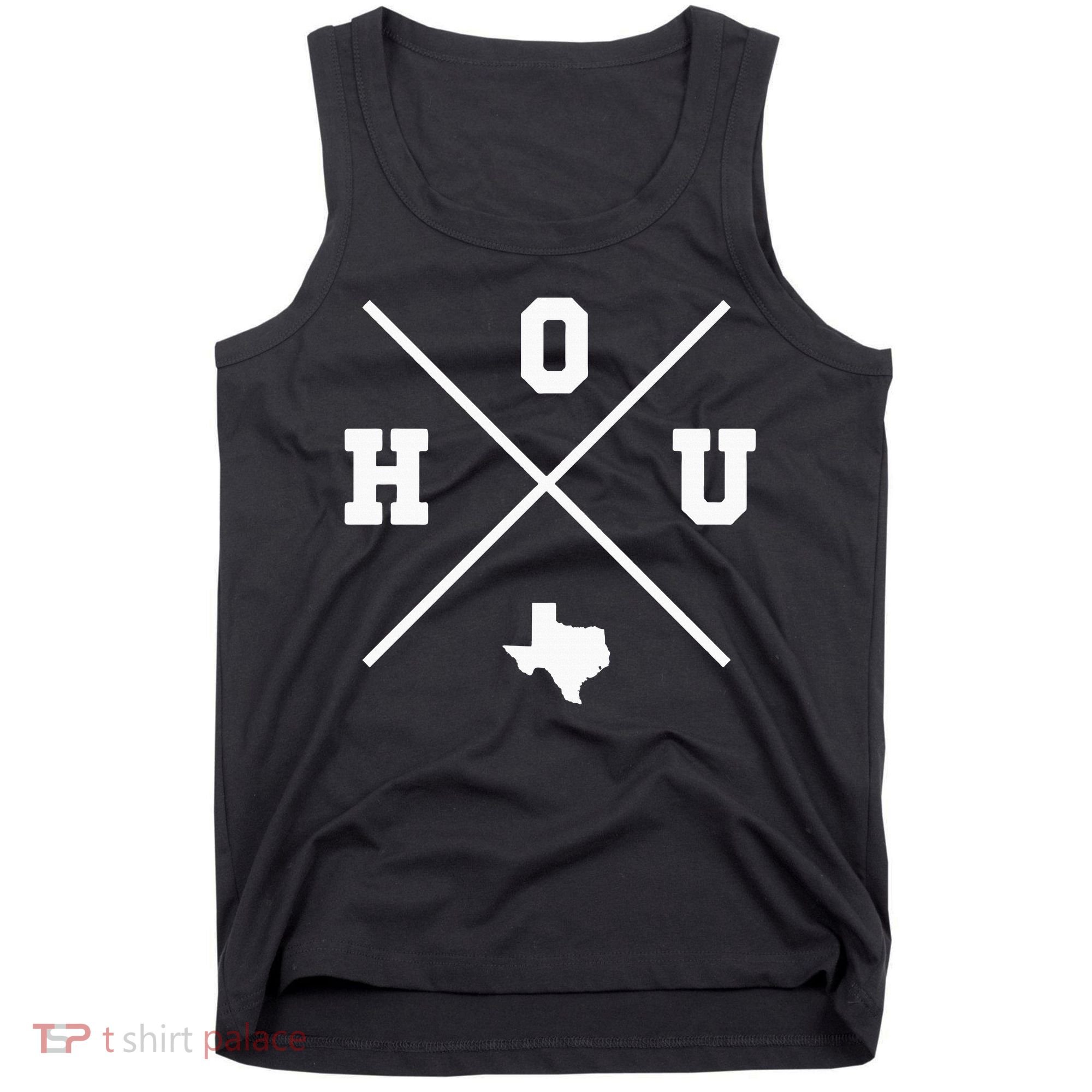Classic Hou Houston Crossmark State Outline Tank Top
