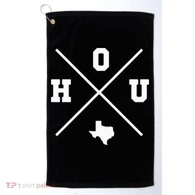 Classic Hou Houston Crossmark State Outline Golf Towel