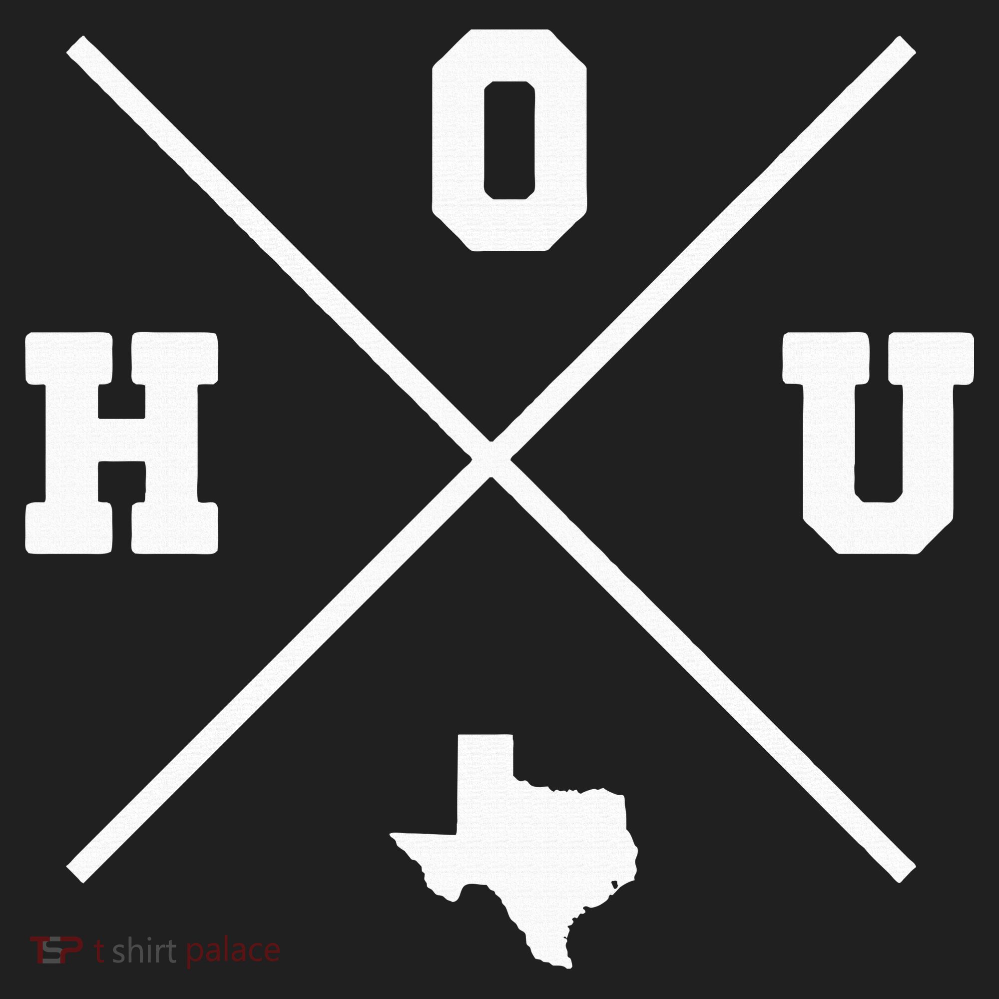 Classic Hou Houston Crossmark State Outline Golf Towel