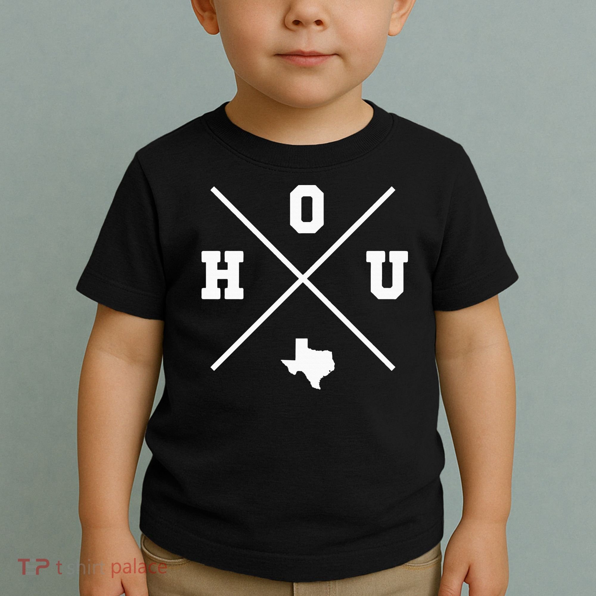 Classic Hou Houston Crossmark State Outline Toddler T-Shirt