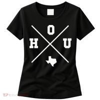 Classic Hou Houston Crossmark State Outline Women's T-Shirt thumb 0