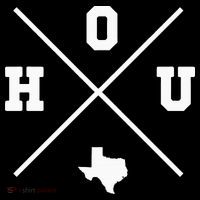 Classic Hou Houston Crossmark State Outline Kids Sweatshirt thumb 2