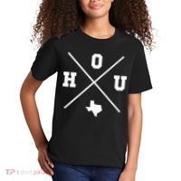Classic Hou Houston Crossmark State Outline Kids T-Shirt thumb 2
