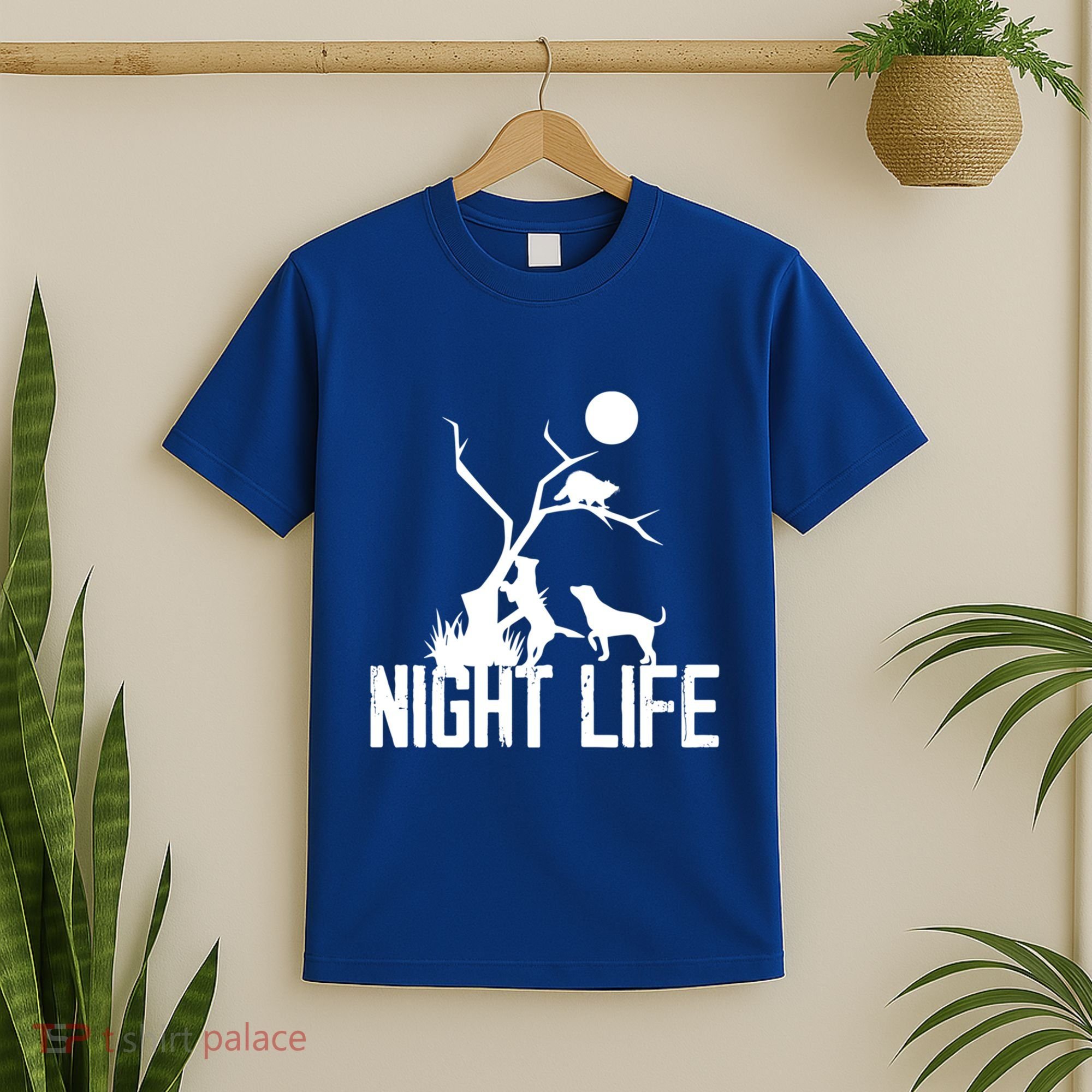 Coon Hound Hunting Night Life Hunting Dog Coon Hunting Funny Gift T-Shirt