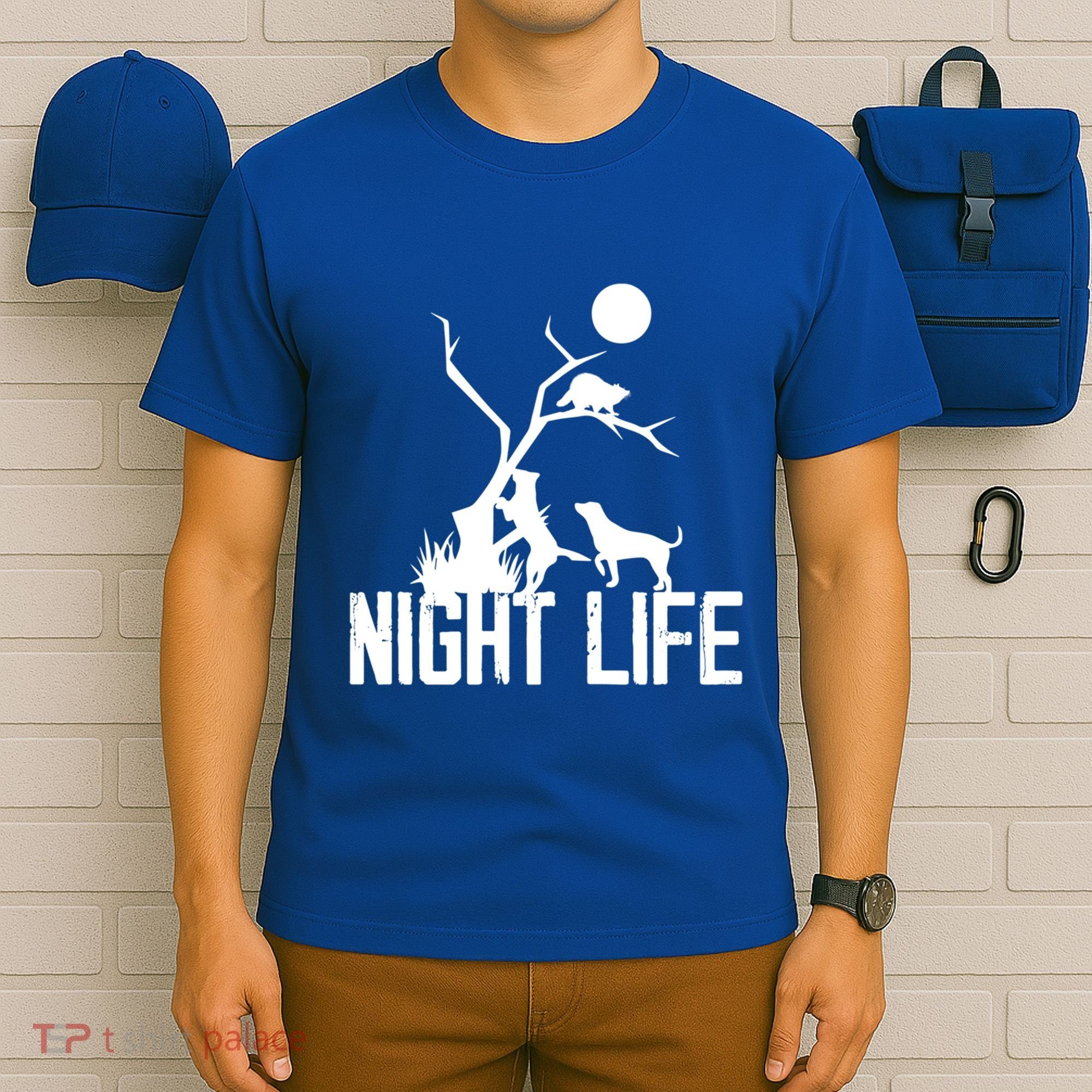 Coon Hound Hunting Night Life Hunting Dog Coon Hunting Funny Gift T-Shirt